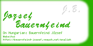 jozsef bauernfeind business card